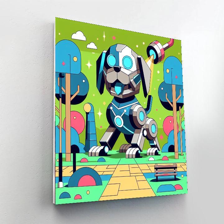Mighty Robot Dog DIY Paint By Numbers