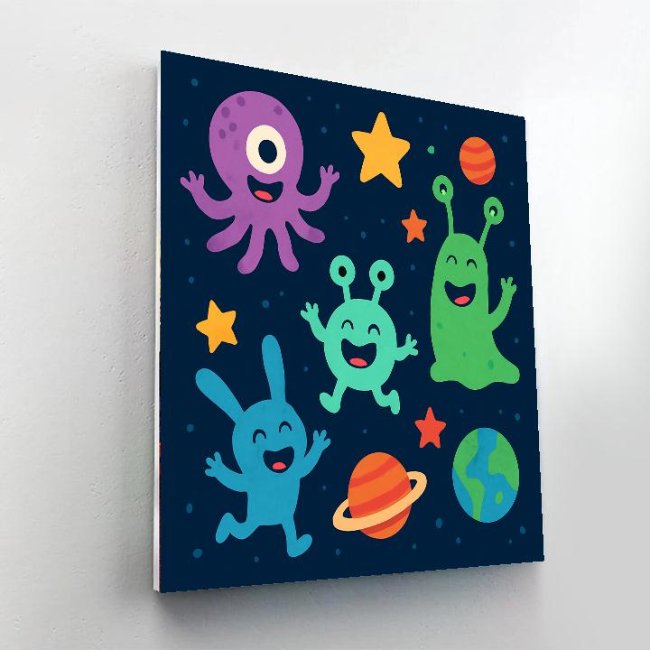 Sparkly Space Adventure Painting By Numbers Kit