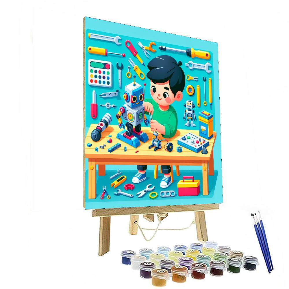 Robot Engineer Workshop Paint By Number