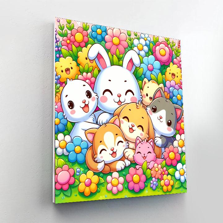 Charming Cuddly Creatures Painting Number Kit