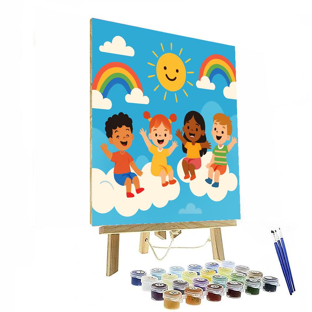 Happy Cloud Riders Numbered Painting Kits