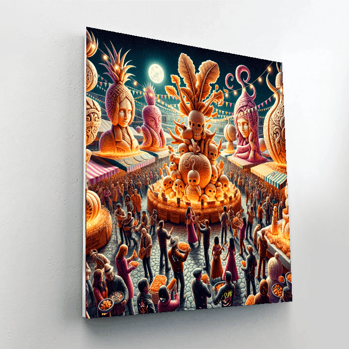 Noche De Los Rábanos - Oaxaca, Mexico Painting By Numbers Kit