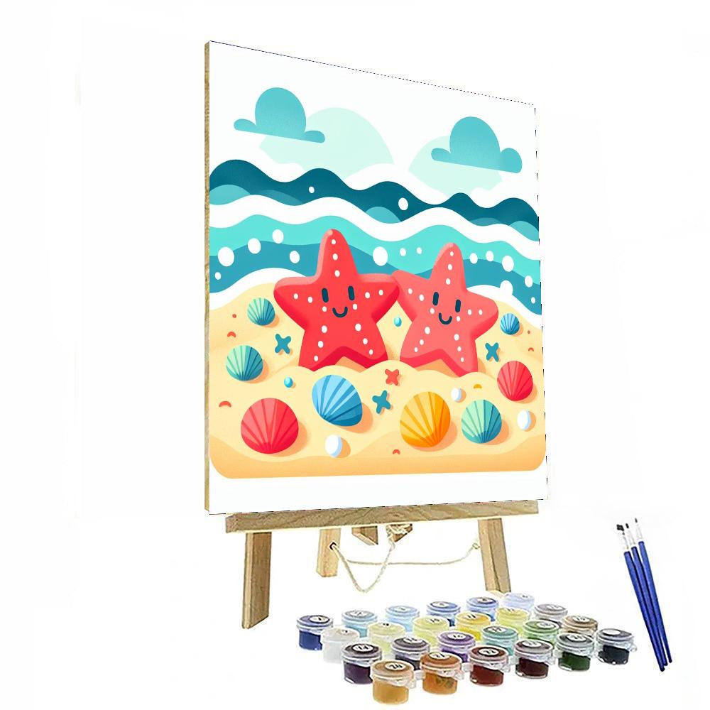 Starfish's Seaside Serenade Paint By Numbers