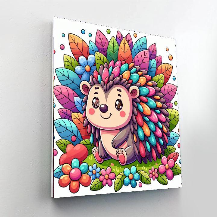 Sweet Little Hedgehog Numbered Painting Kits