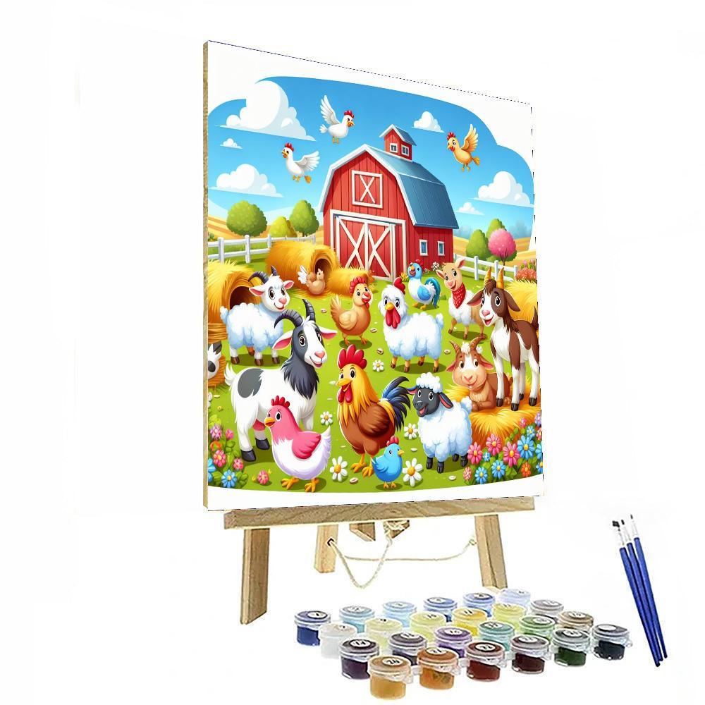 Sunny Days With Farm Animals Paint By Numbers