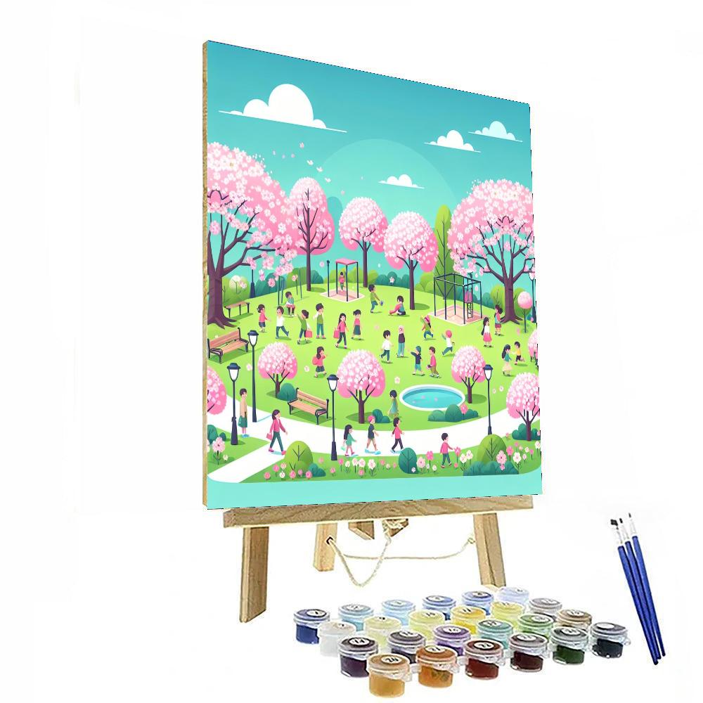 Cherry Blossom Adventure Numbered Painting Kits