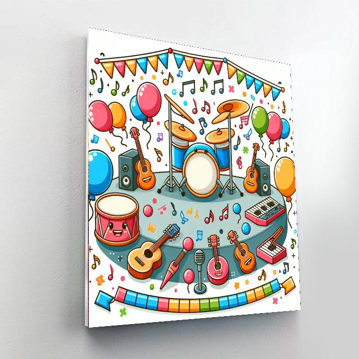 Cheerful Music Festival Paint By Numbers Art