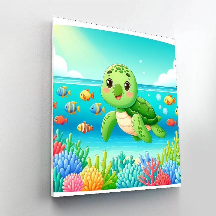 Jolly Sea Turtle Paint By Color