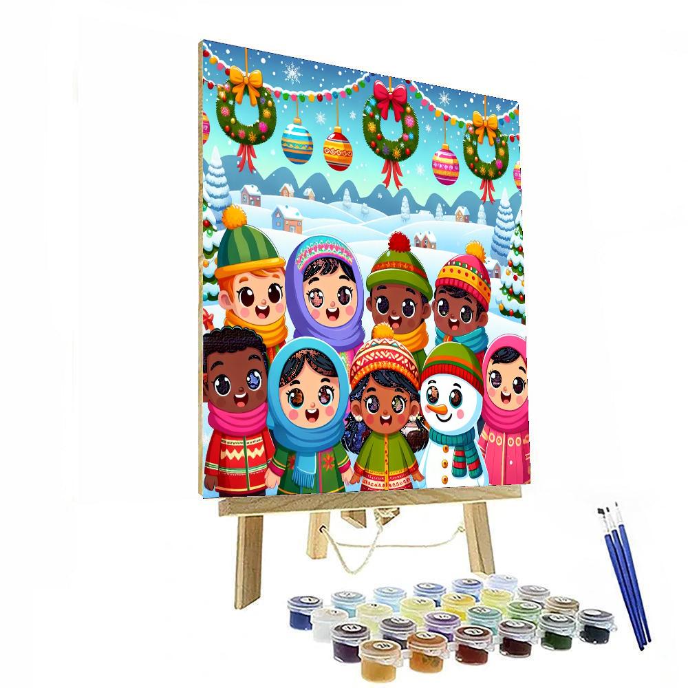 Joyous Holiday Celebration Paint By Numbers Art