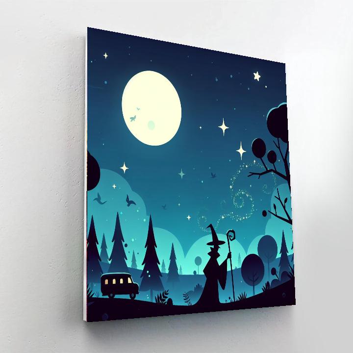 Moonlit Mystery Walk Paint By Numbers Art