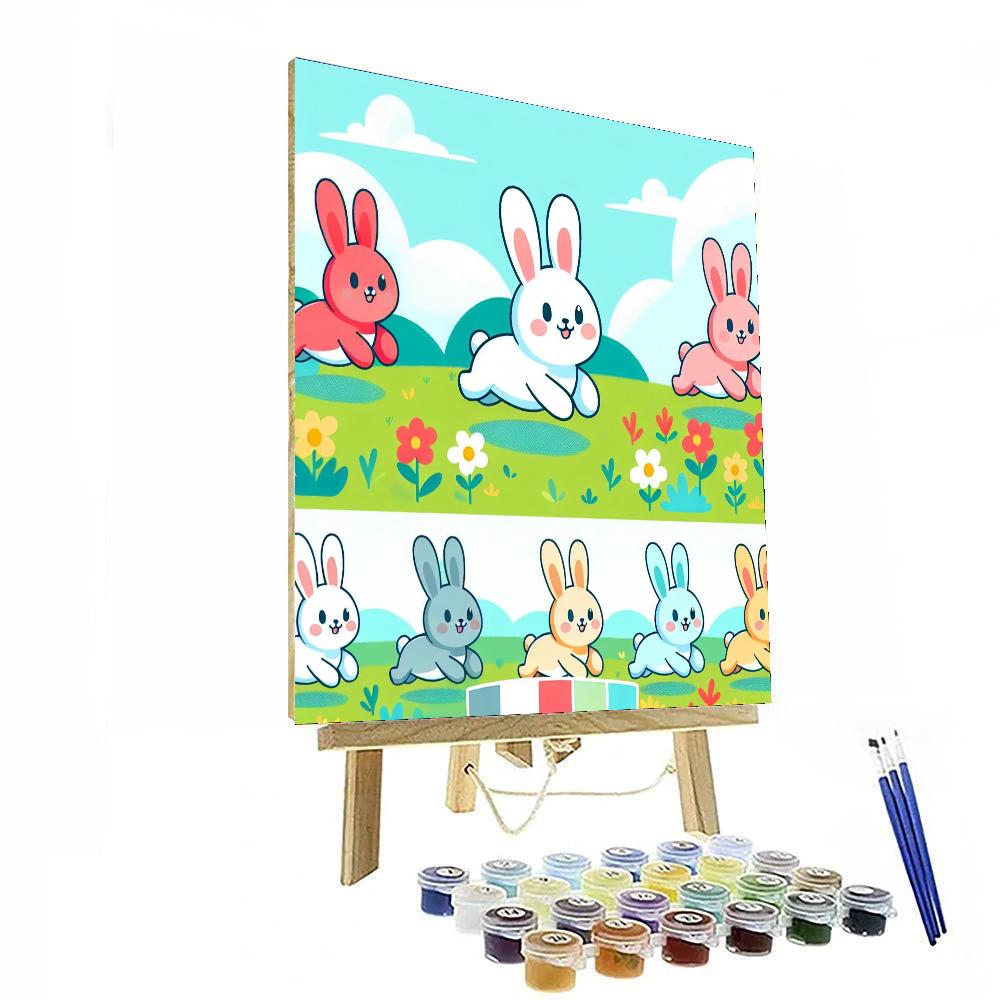 Rabbit's Meadow Race Paint By Numbers