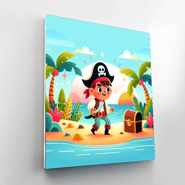 Pirate's Treasure Cove Paint By Number