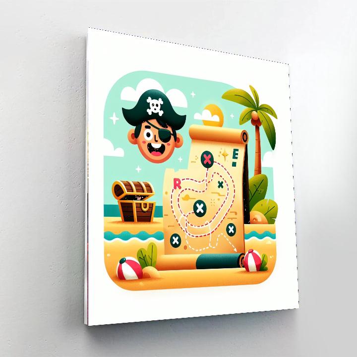 Pirate Cove Treasure Hunt Painting Number Kit