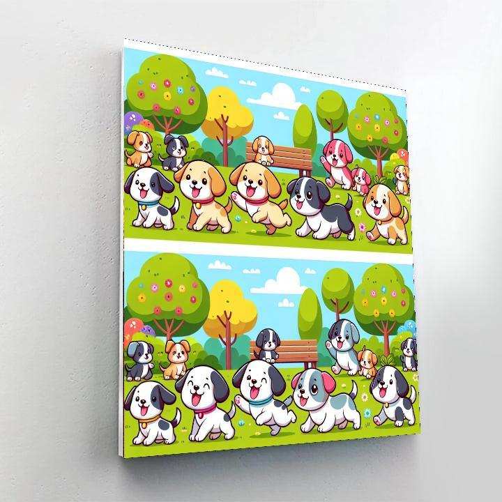 Puppy Party Extravaganza Painting Number Kit
