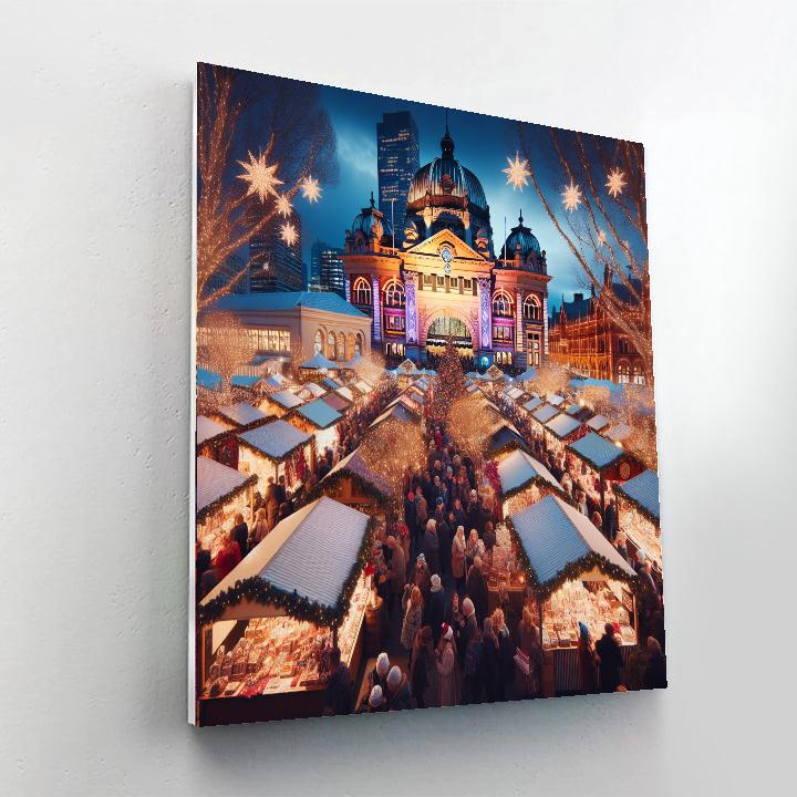 Trafalgar Square Christmas Market Paint By Number