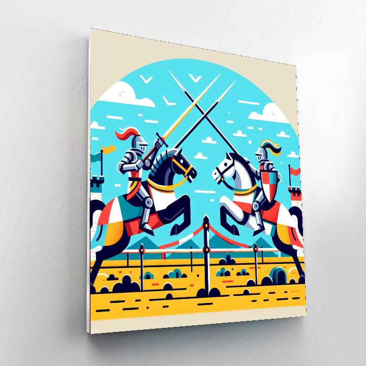 Medieval Kingdom Tournament Painting By Numbers Kit