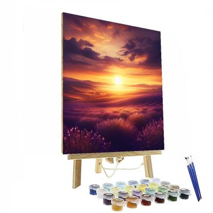 Lavender Sunset Dreamscape DIY Paint By Numbers
