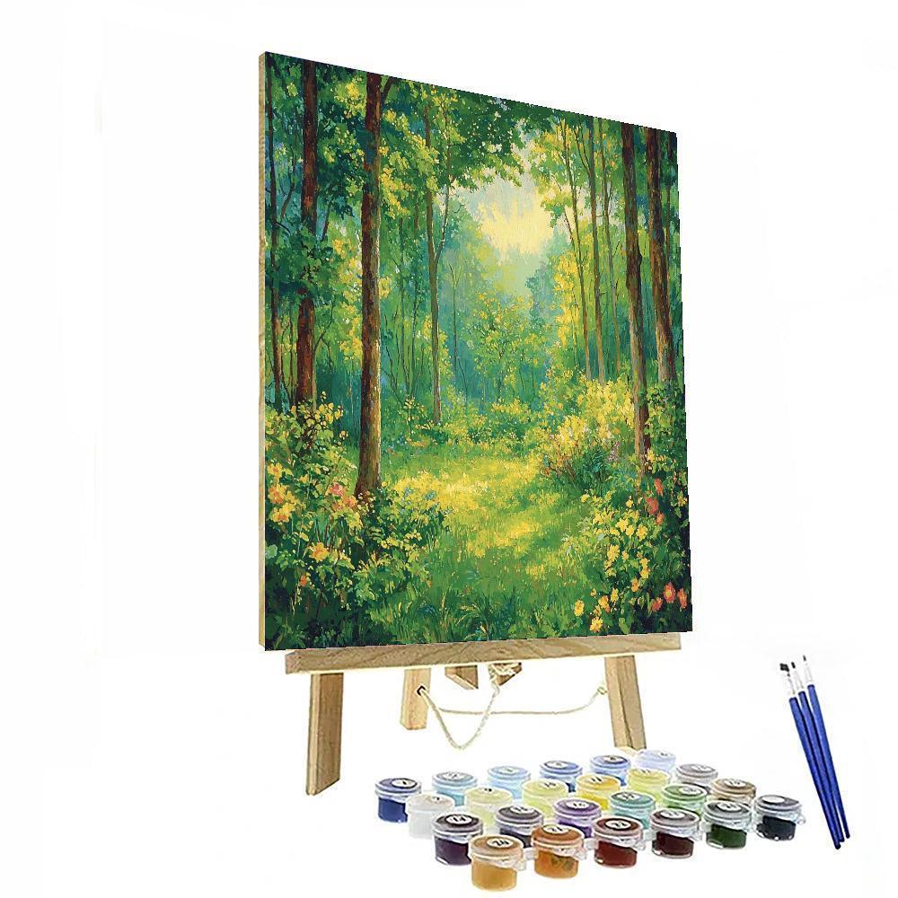 Georges Seurat Inspired Harmonious Forest  Paint By Numbers Kits