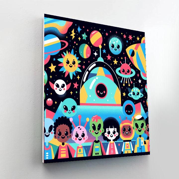 Friendly Space Odyssey Paint By Numbers Art