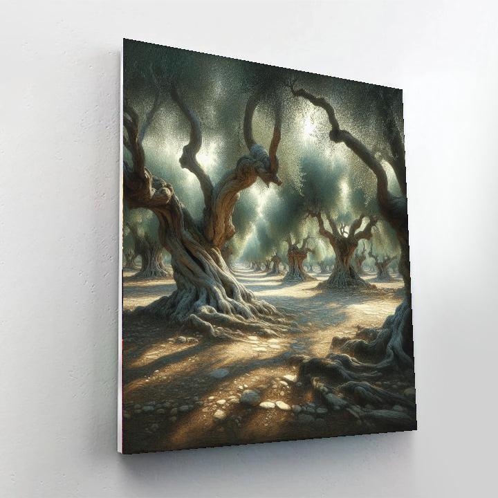 Ancient Olive Grove DIY Paint By Numbers