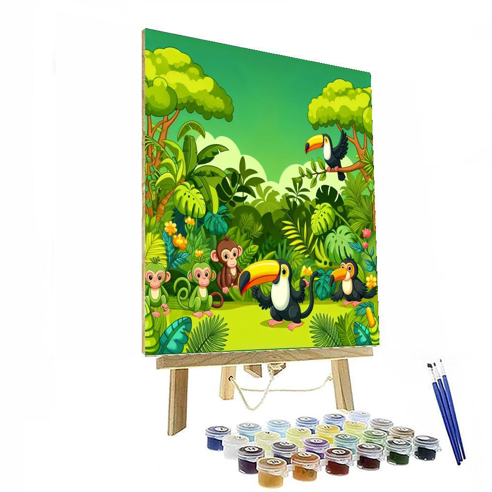 Journey To The Jade Jungle Paint By Numbers Art