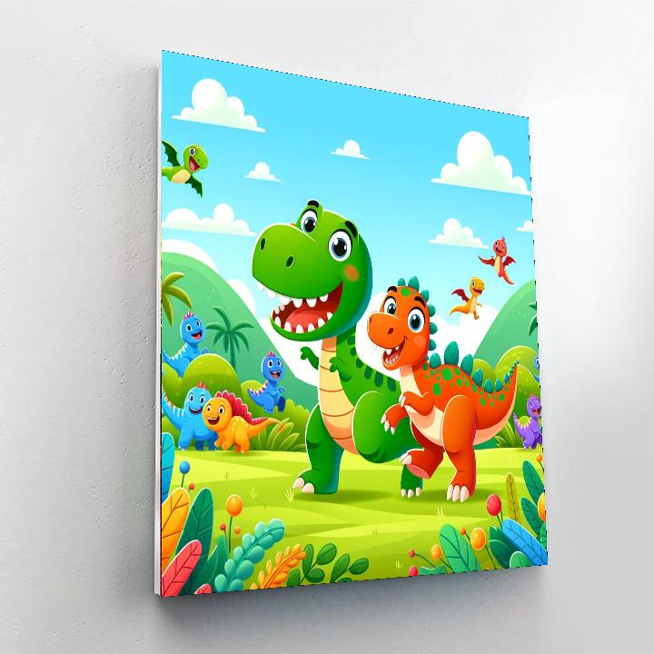 Dino World Explorers DIY Paint By Numbers