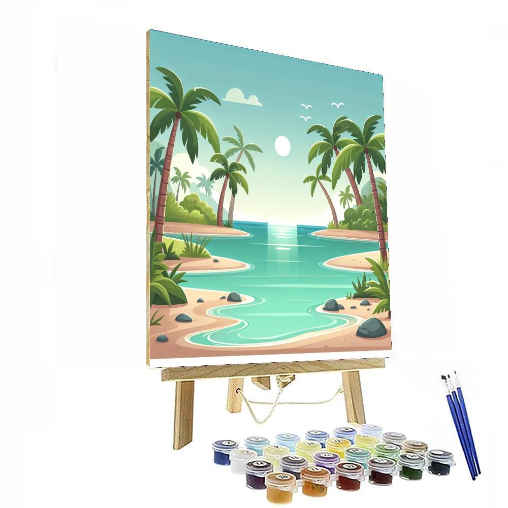 Island Paradise Getaway Painting Number Kit