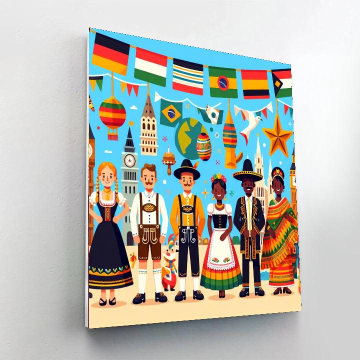 Around The World Adventures Paint By Color