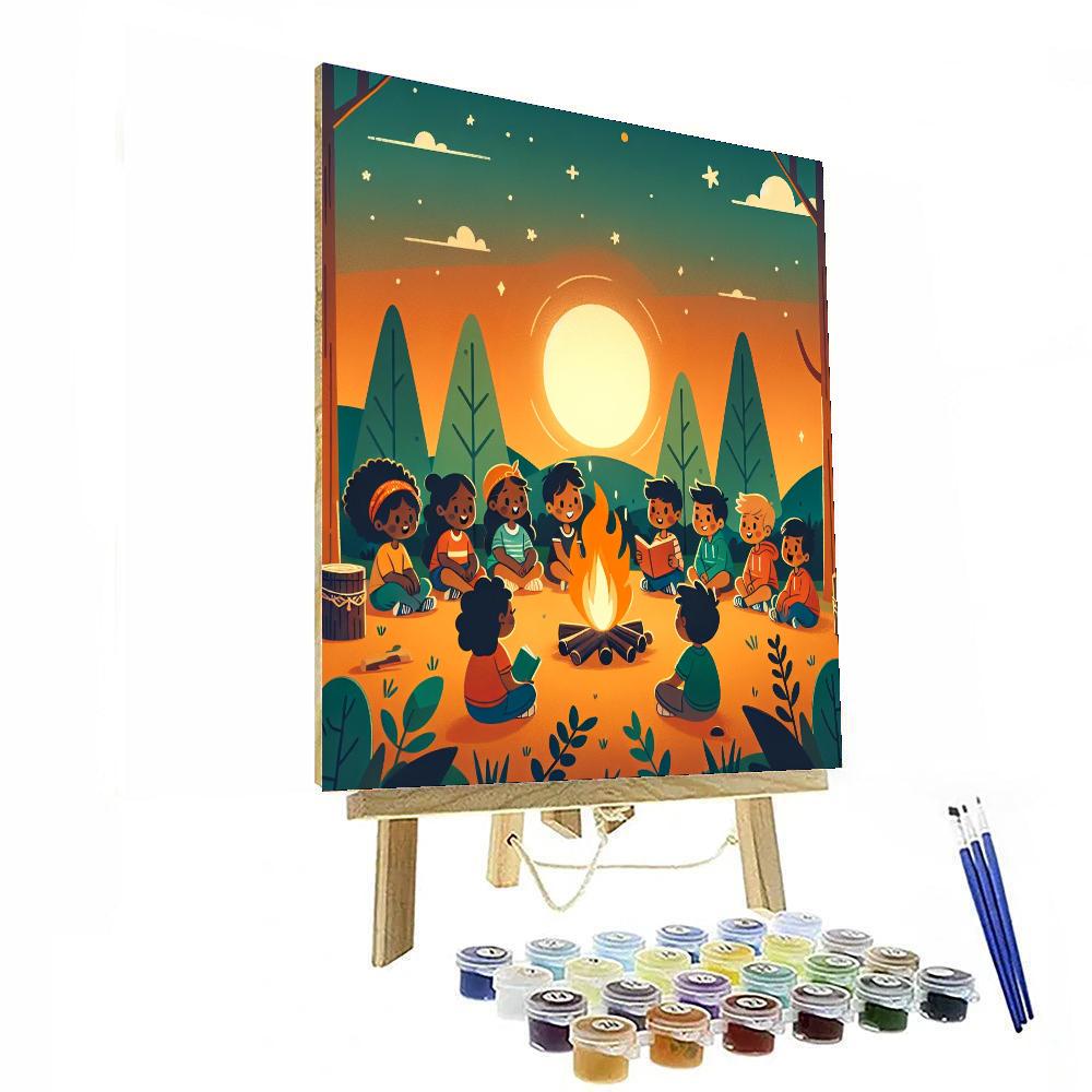 Cheerful Campfire Tales Painting By Numbers Kit