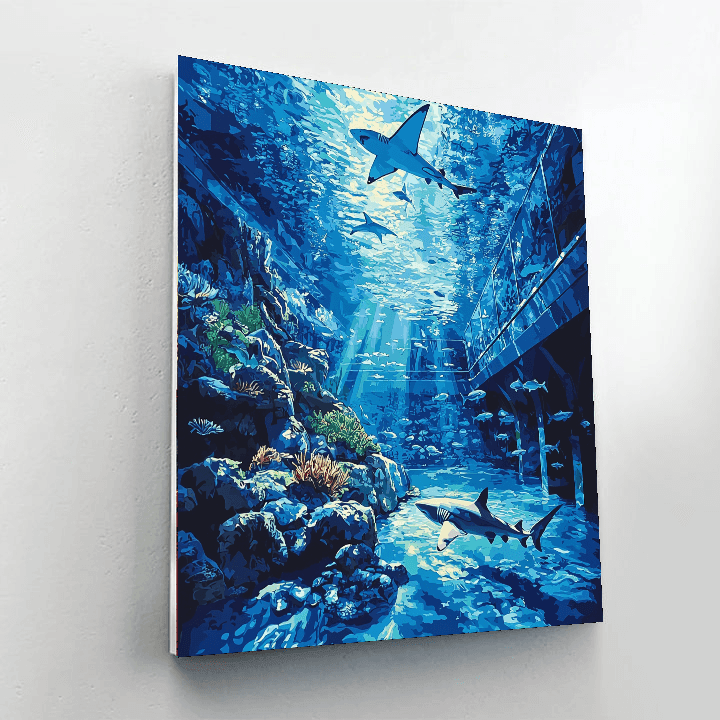 Lisbon Oceanarium - Lisbon, Portugal Numbered Painting Kits