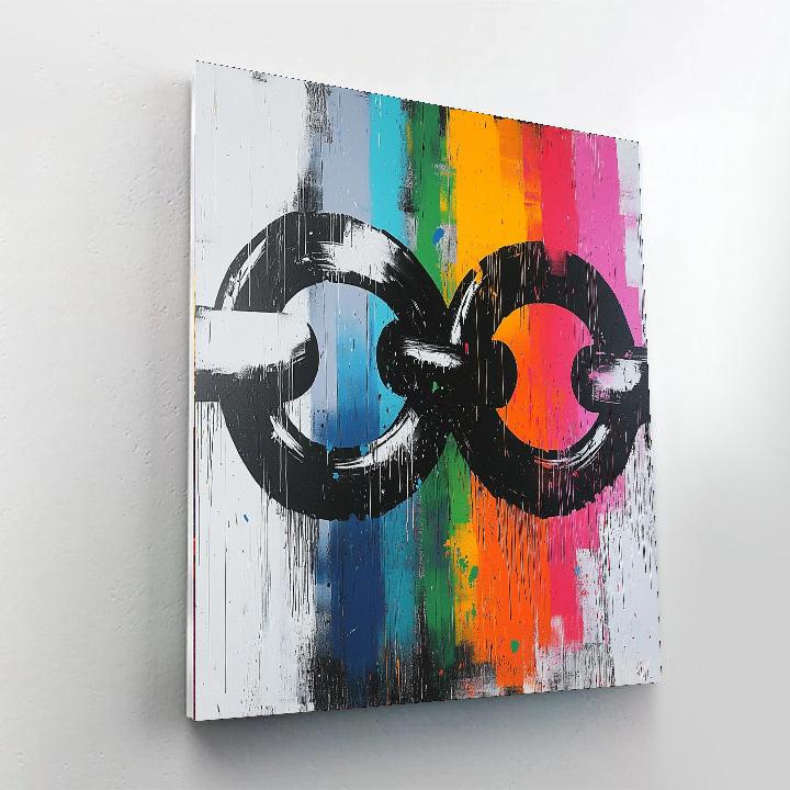 Banksy Inspired Unseen Connections  Number Painting