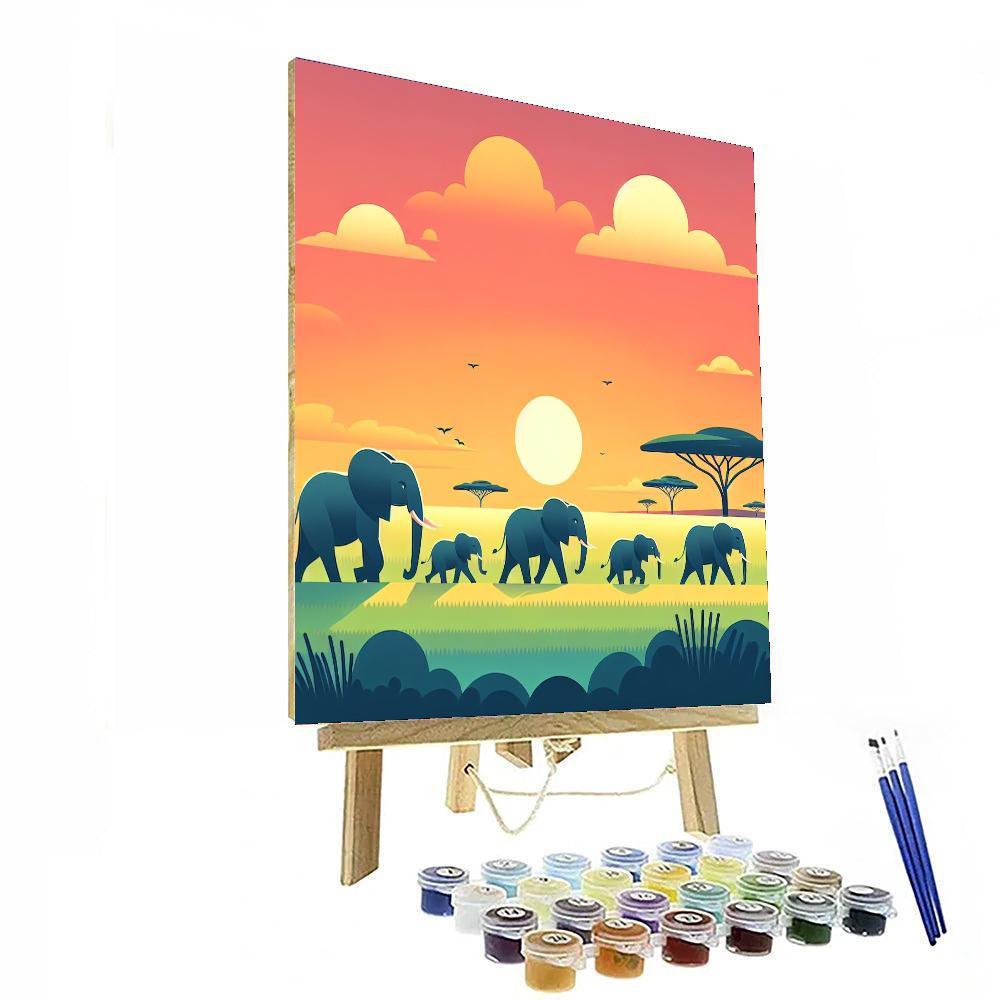Elephant Explorer Excursion Paint By Number