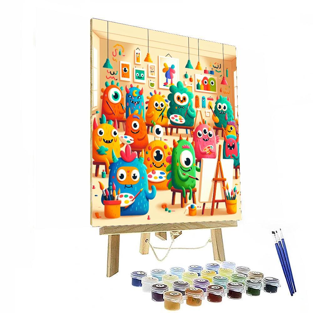 Silly Monster Workshop Painting Number Kit