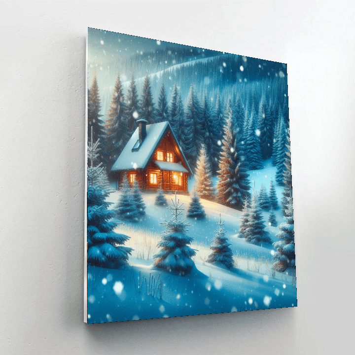 Elegant Winter Cabin Paint By Numbers Kits