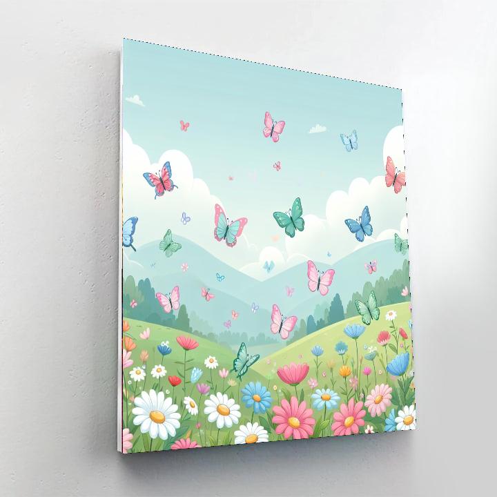 Charming Butterfly Ballet Painting Number Kit
