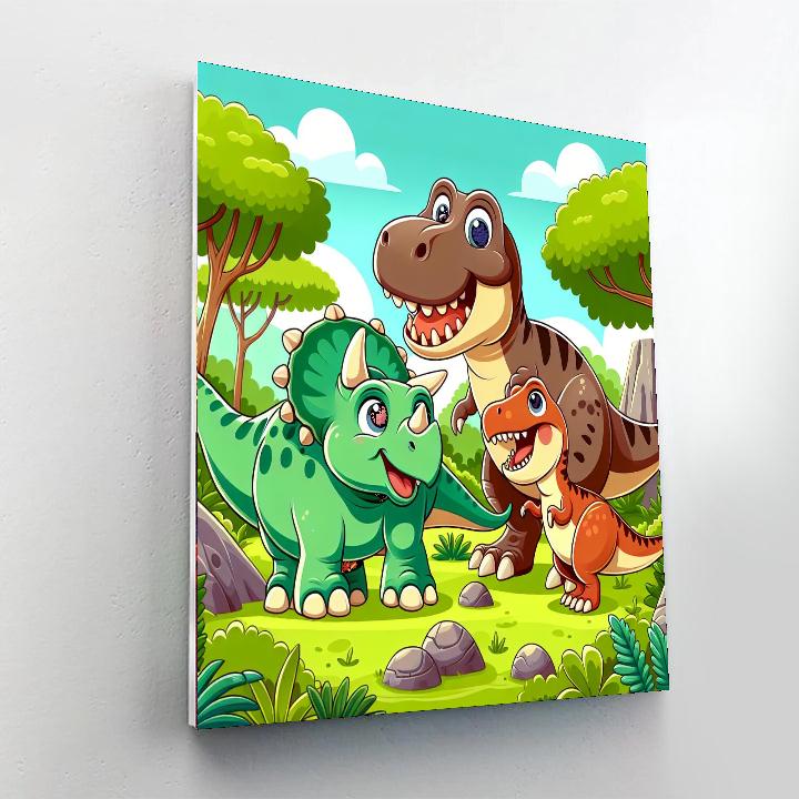 Dinosaur Playdate Painting Number Kit