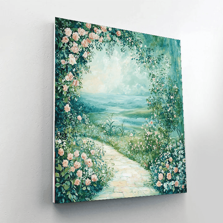 Dante Gabriel Rossetti Inspired Ethereal Garden Of Serenity  Paint By Number