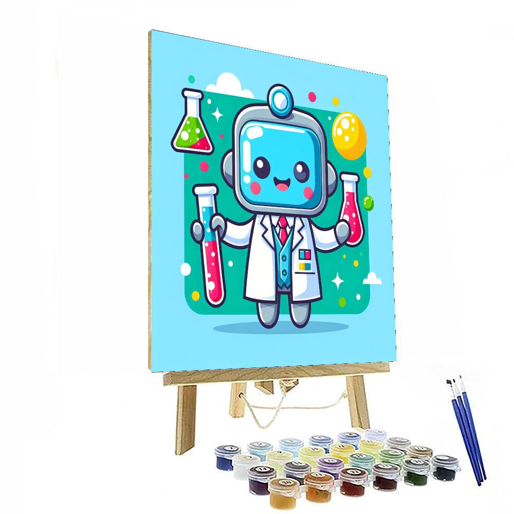Robot Scientist Paint By Numbers Art