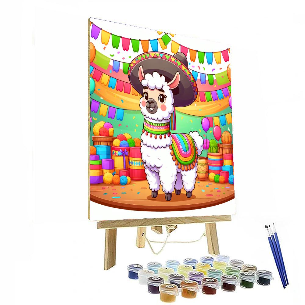 Llama’s Colorful Fiesta Day Paint By Numbers Kits