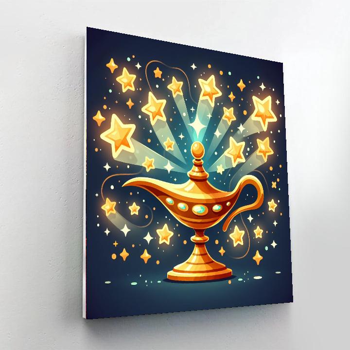 Secret Of The Magic Lamp Painting By Numbers Kit
