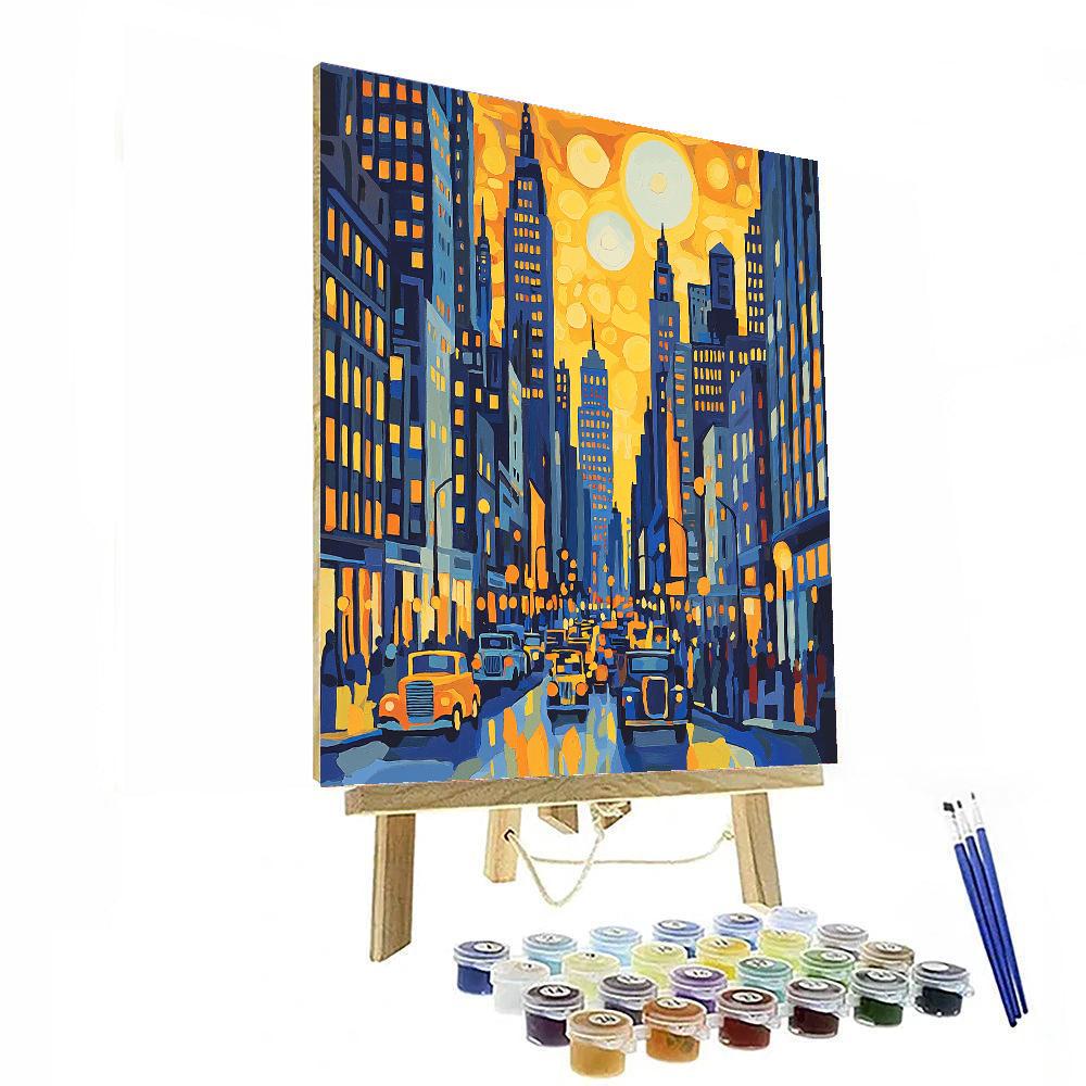 Edward Hopper Inspired Jazz Age Cityscape  Paint By Numbers