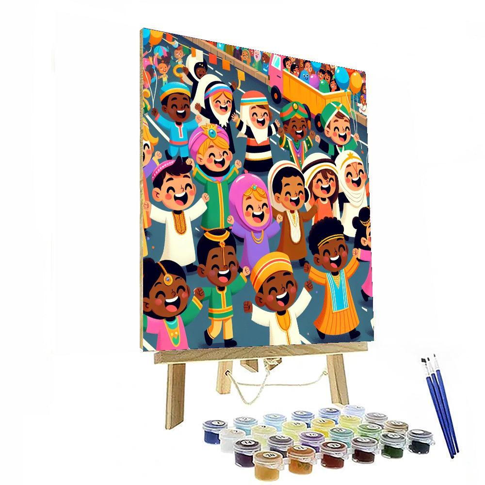 Grand Holiday Parade Paint By Numbers Art