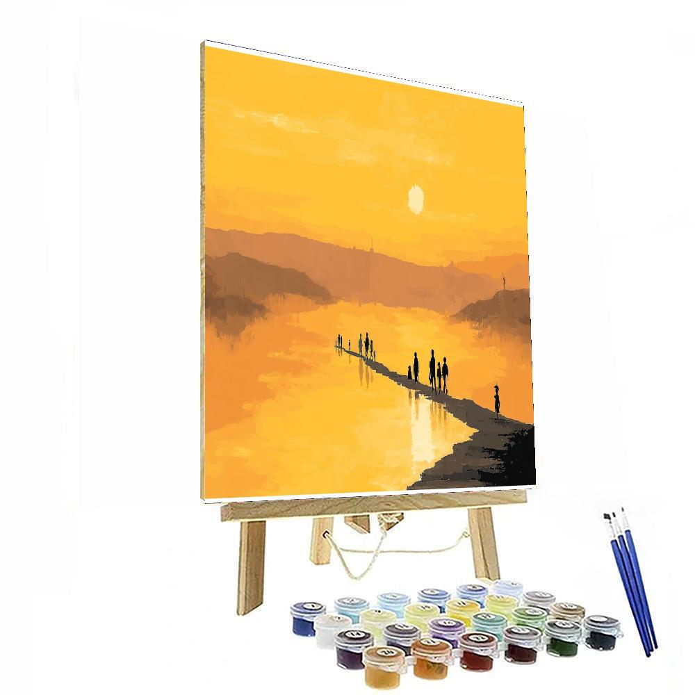 Golden Hour Glow Numbered Painting Kits