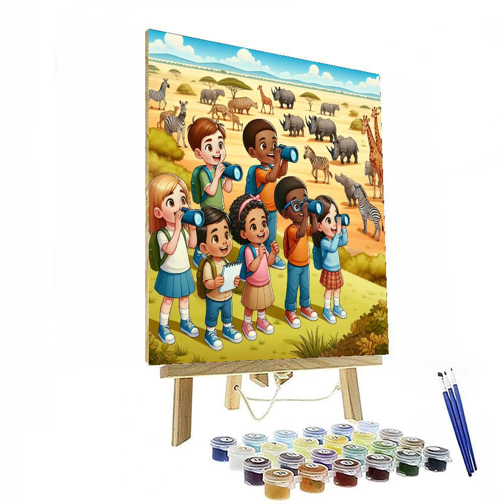 Animal Kingdom Exploration Painting Number Kit