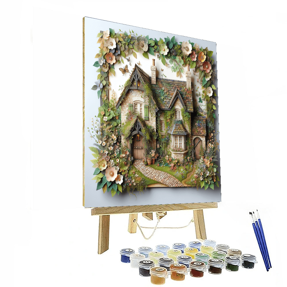 Fairytale Cottage Dreams Number Painting