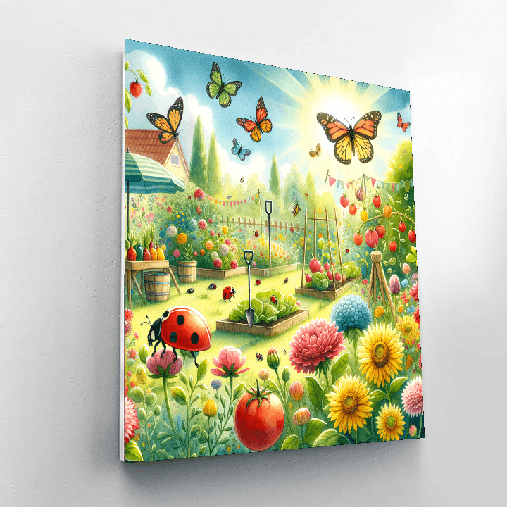 Sunny Garden Adventure Painting Number Kit
