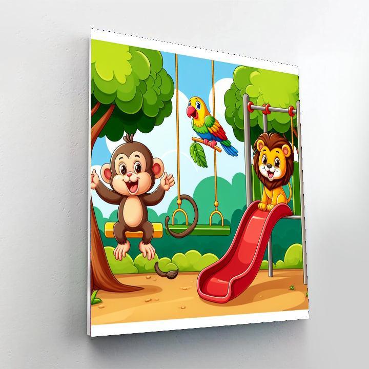 Jungle Gym Playtime Paint By Numbers Art