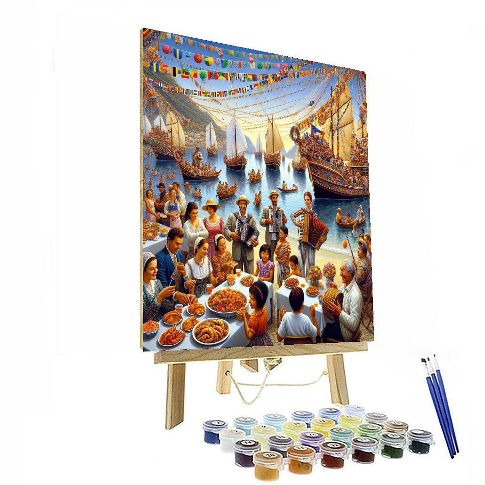 Festival Of The Sea - Italy Painting Number Kit