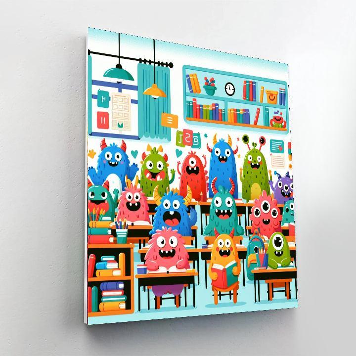Silly Monster Academy Paint By Numbers Art