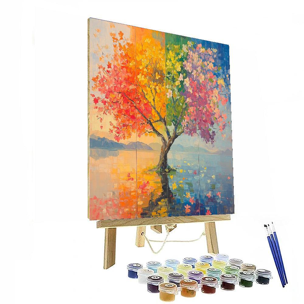 Frida Kahlo Inspired Veil Of Seasons  Paint By Numbers Art